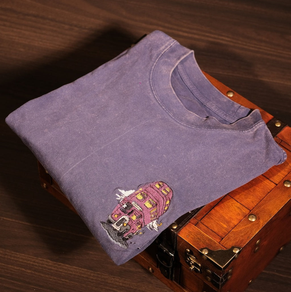 Áo phông Xe Đò Hiệp Sỹ - Tím Loang 100% cotton nhuộm loang