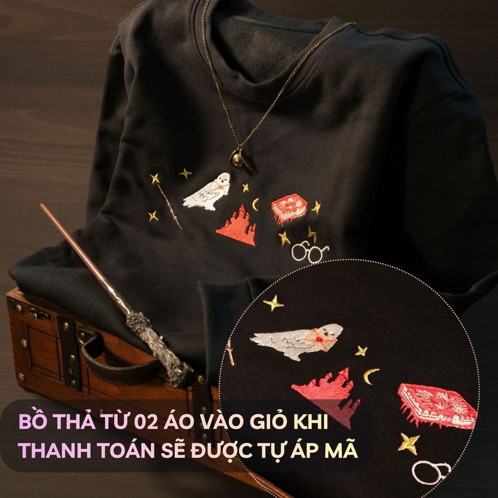 Cú và sách quái sẵn hàng sale off chỉ còn 299k/áo khi mua từ 2 áo, tặng miễn phí hình thêu trên tay